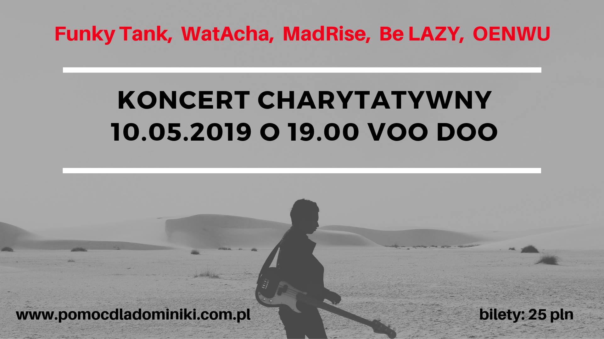 Koncert - Gwiazdy Rocka dla Dominiki! Funky Tank i wiele innych. 